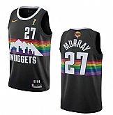 Men's Denver Nuggets #27 Jamal Murray Black 2023 Finals Champions City Edition Stitched Basketball Jersey,baseball caps,new era cap wholesale,wholesale hats